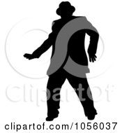 Poster, Art Print Of Silhoeutted Chubby Man Dancing