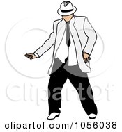 Royalty Free Vector Clip Art Illustration Of A Chubby Man Dancing 1