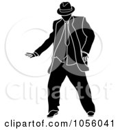 Royalty Free Vector Clip Art Illustration Of A Chubby Man Dancing 2