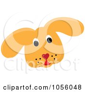 Royalty Free Vector Clip Art Illustration Of A Yellow Puppy Face