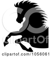 Royalty Free Vector Clip Art Illustration Of A Black Horse Silhouette