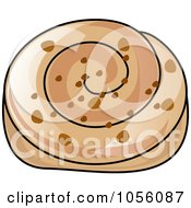 Royalty Free Vector Clip Art Illustration Of A Cinnamon Roll by Pams Clipart