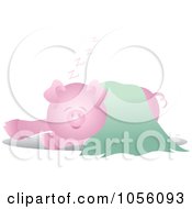 Poster, Art Print Of Pig In A Green Blanket