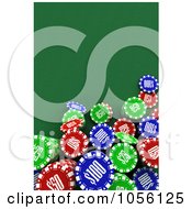 Poster, Art Print Of An Aerial View Down On 3d Poker Chips