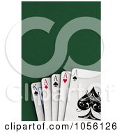 3d Ace And A King Cards On Felt