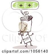 Poster, Art Print Of Expensive Bag Of Groceries Falling On A Womans Head