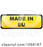 Yellow Made In Eu Sticker