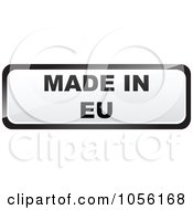 Poster, Art Print Of Black And White Made In Eu Sticker