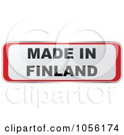 Poster, Art Print Of Red And White Made In Finland Sticker