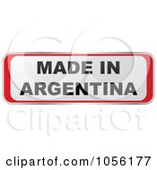 Poster, Art Print Of Red And White Made In Argentina Sticker