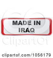 Red And White Made In Iraq Sticker