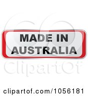 Red And White Made In Australia Sticker