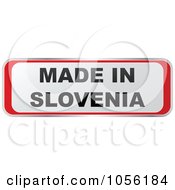Poster, Art Print Of Red And White Made In Slovenia Sticker