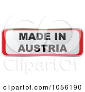 Poster, Art Print Of Red And White Made In Austria Sticker