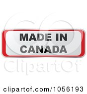 Red And White Made In Canada Sticker