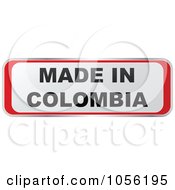 Poster, Art Print Of Red And White Made In Colombia Sticker