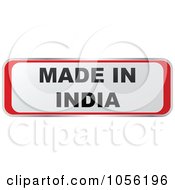 Red And White Made In India Sticker