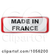 Poster, Art Print Of Red And White Made In France Sticker