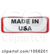 Red And White Made In Usa Sticker