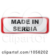 Poster, Art Print Of Red And White Made In Serbia Sticker