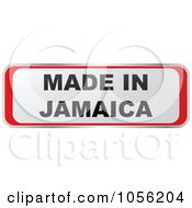 Red And White Made In Jamaica Sticker