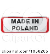 Poster, Art Print Of Red And White Made In Poland Sticker