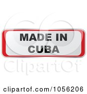 Poster, Art Print Of Red And White Made In Cuba Sticker