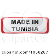 Poster, Art Print Of Red And White Made In Tunisia Sticker