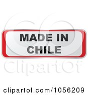 Poster, Art Print Of Red And White Made In Chile Sticker