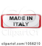Red And White Made In Italy Sticker