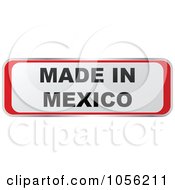 Poster, Art Print Of Red And White Made In Mexico Sticker