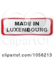 Red And White Made In Luxembourg Sticker