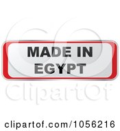 Poster, Art Print Of Red And White Made In Egypt Sticker