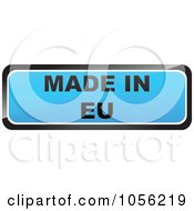 Blue Made In Eu Sticker