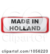 Poster, Art Print Of Red And White Made In Holland Sticker