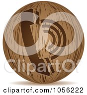 Poster, Art Print Of 3d Wooden Telephone Sphere Icon