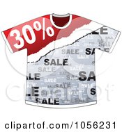 Poster, Art Print Of Thirty Percent Discount On A T Shirt