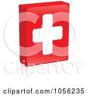 Poster, Art Print Of Red Medical Cross Box With A Reflection