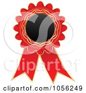 Poster, Art Print Of Red And Gold Rosette Ribbon
