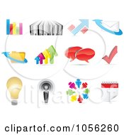 Poster, Art Print Of Digital Collage Of Business And Web Icons