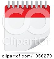 Royalty Free Vector Clip Art Illustration Of A Blank Desk Calendar With A Turning Page by Andrei Marincas #COLLC1056270-0167