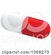 Poster, Art Print Of 3d Red And White Pill Capsule