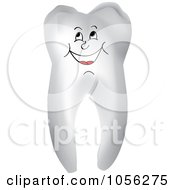 Royalty Free Vector Clip Art Illustration Of A Cheerful Tooth Character by Andrei Marincas