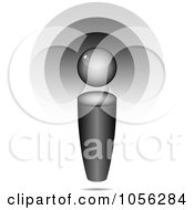 Royalty Free Vector Clip Art Illustration Of A 3d Shiny Microphone Or I by Andrei Marincas