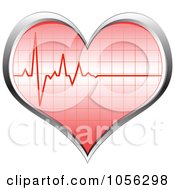 Poster, Art Print Of Heart Beat On A 3d Heart