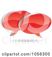 Royalty Free Vector Clip Art Illustration Of Shiny 3d Red Live Chat Windows