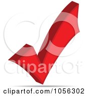 Royalty Free Vector Clip Art Illustration Of A 3d Red Check Mark by Andrei Marincas