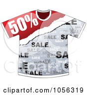 Poster, Art Print Of Fifty Percent Discount On A T Shirt