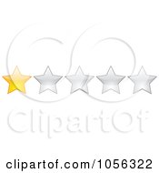 Royalty Free Vector Clip Art Illustration Of A One Star Rating Border by Andrei Marincas