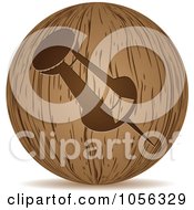 Poster, Art Print Of 3d Wooden Push Pin Sphere Icon